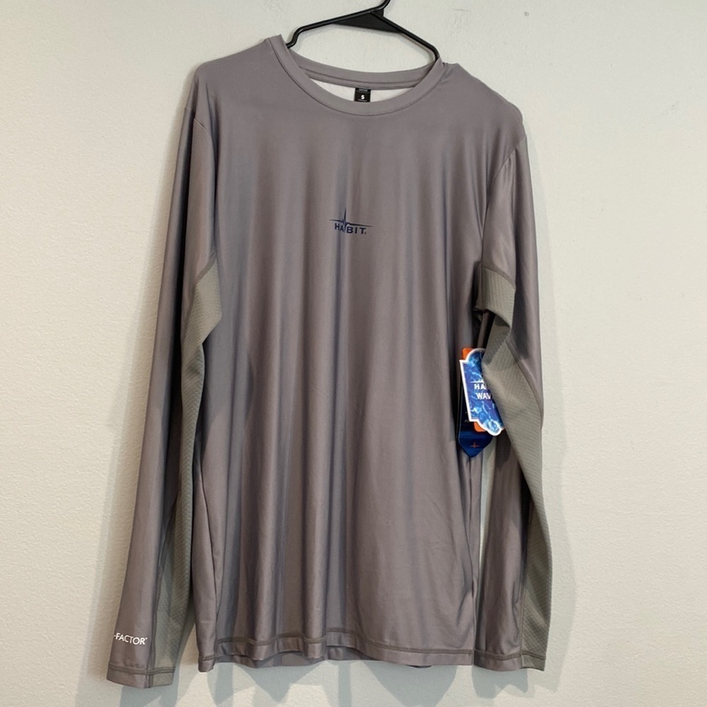Habit Long Sleeve Fishing Shirt - Thin - Solar-Factor - Size Small